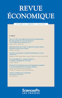 Revue économique 72-2, mars 2021